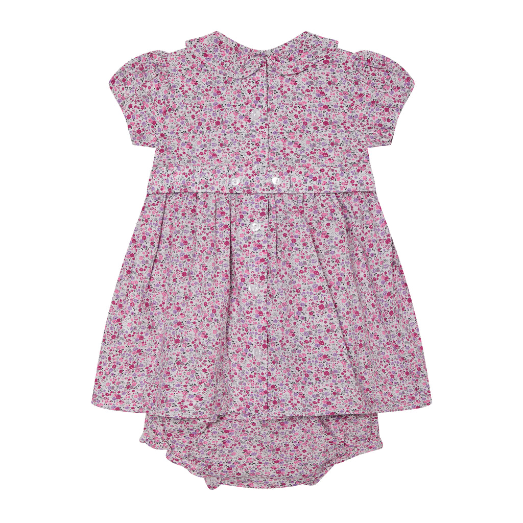 Question Everything Pink Floral Smock Dress