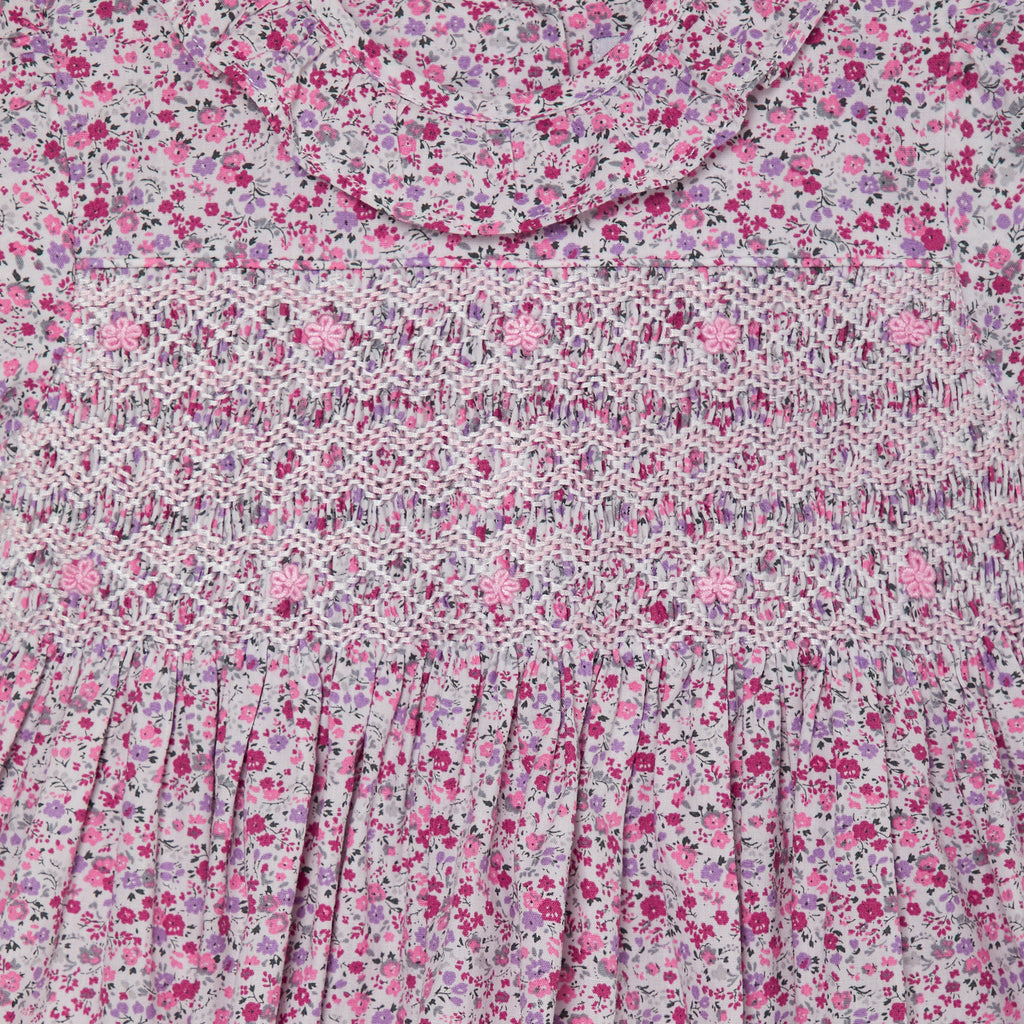 Question Everything Pink Floral Smock Dress