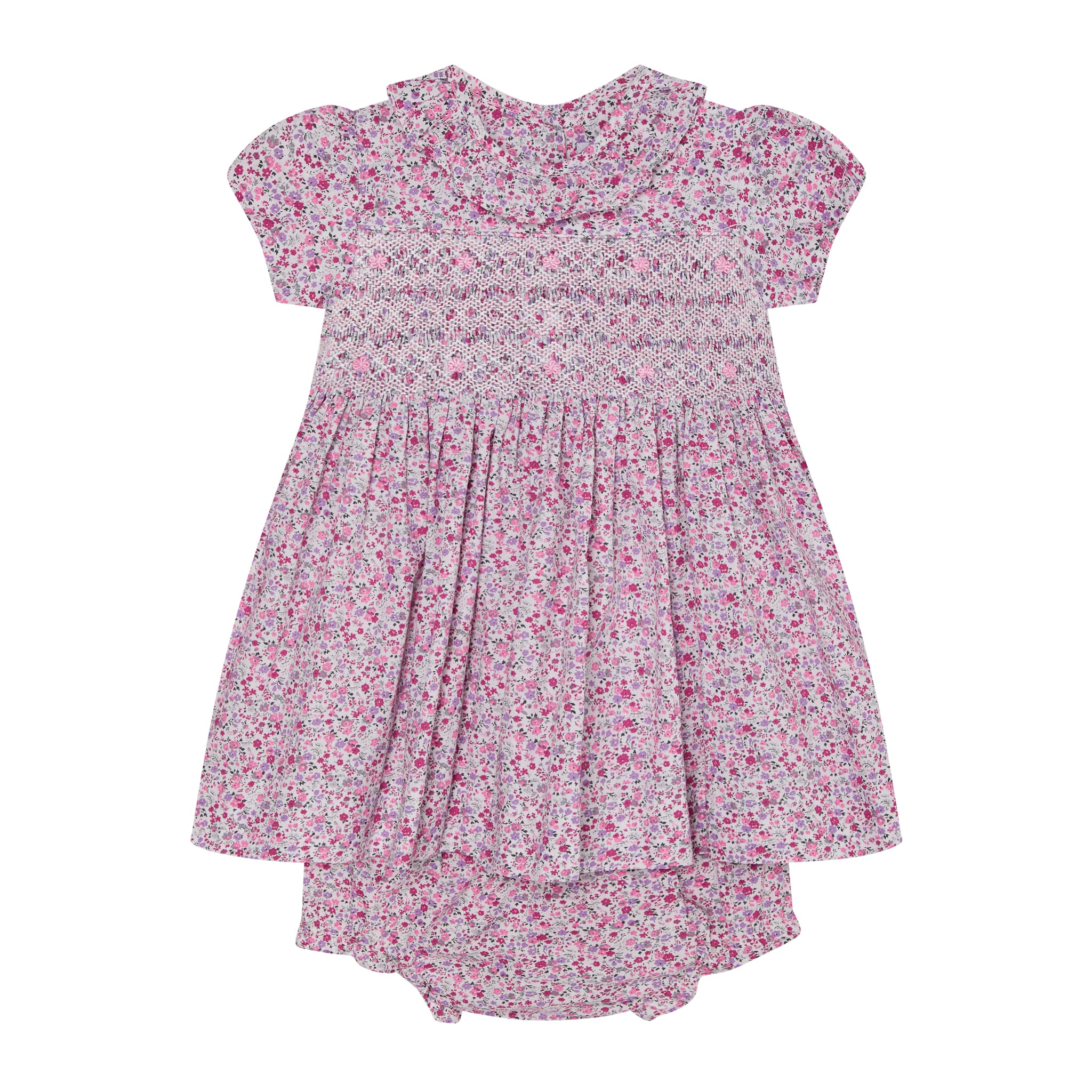 Question Everything Pink Floral Smock Dress