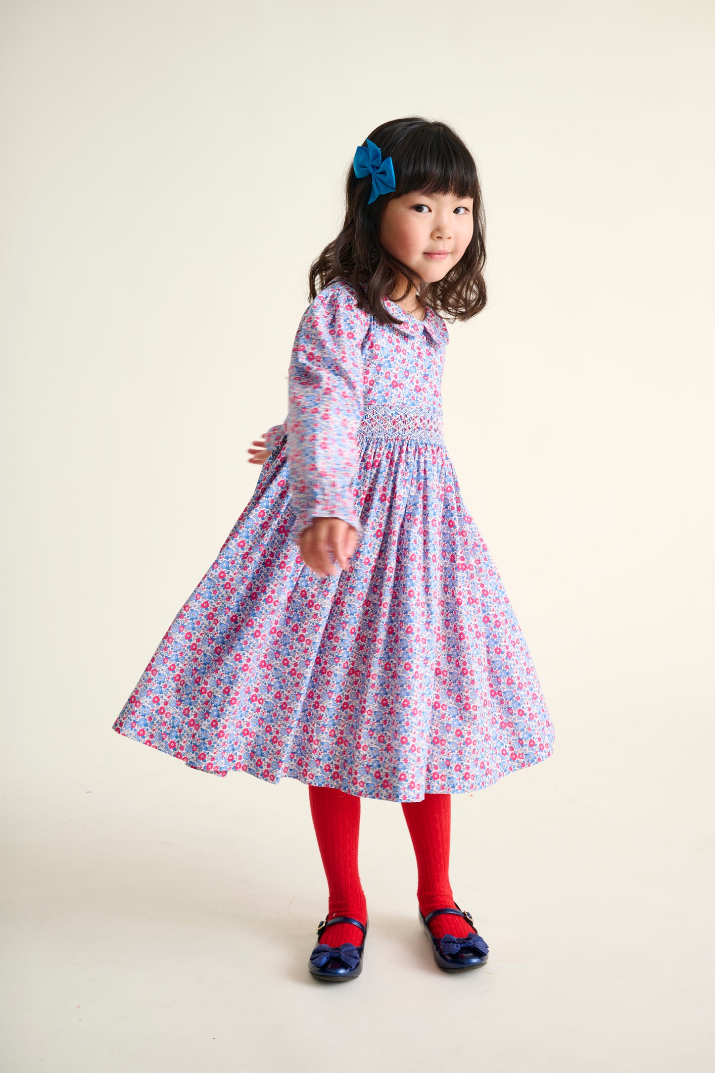 Question Everything Blue and Pink Smock Dress