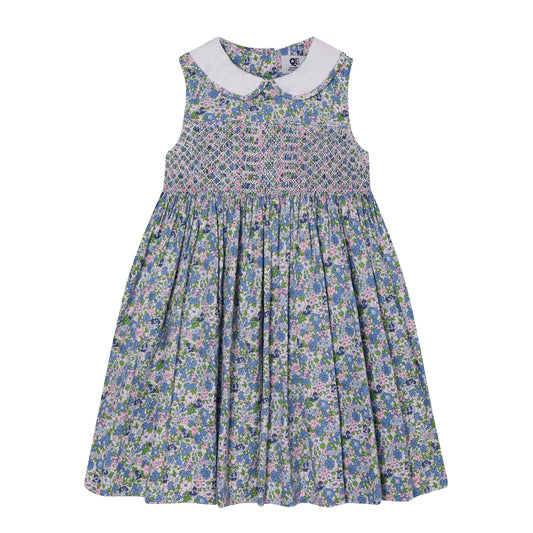 Question Everything Blue Floral Smock Dress