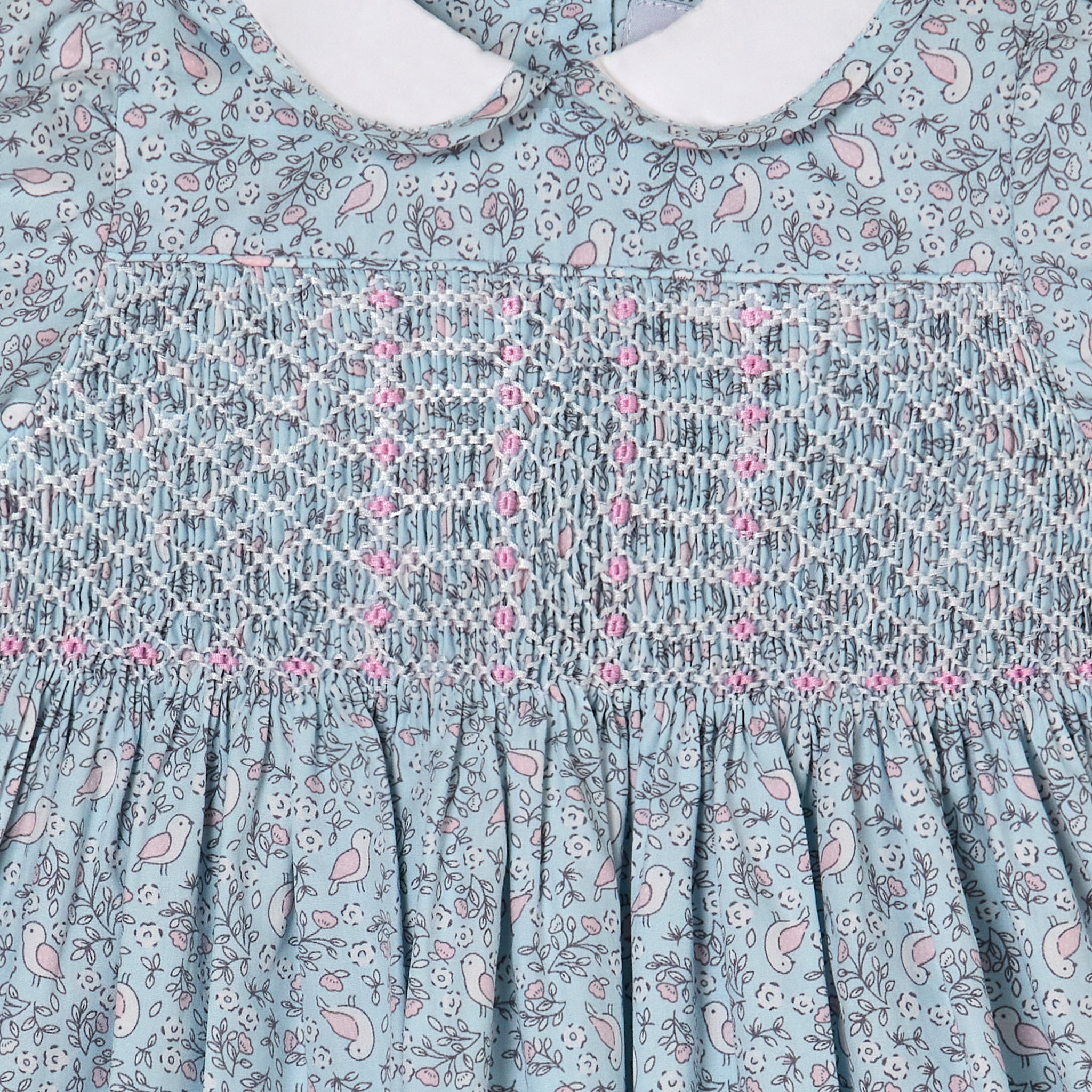 Question Everything Blue Floral Smocked Dress