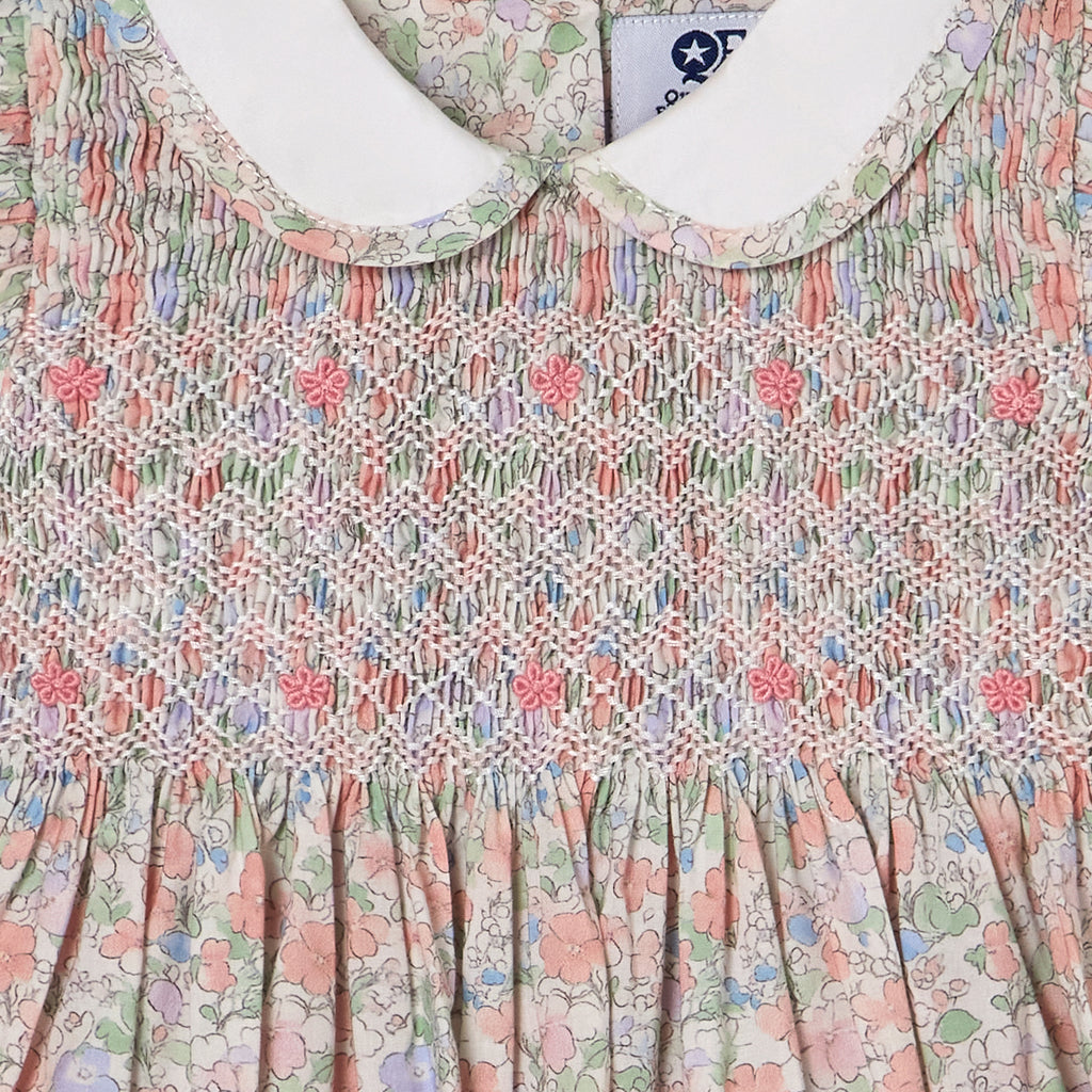 Question Everything Multi Pastel Floral Smocked Dress