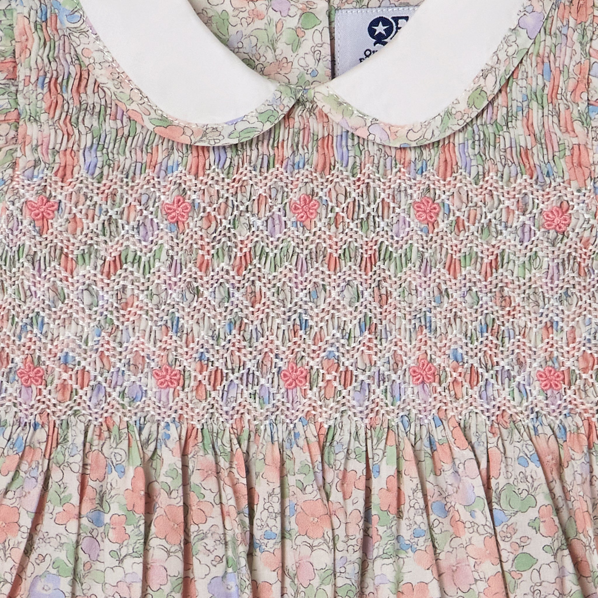 Question Everything Multi Pastel Floral Smocked Dress