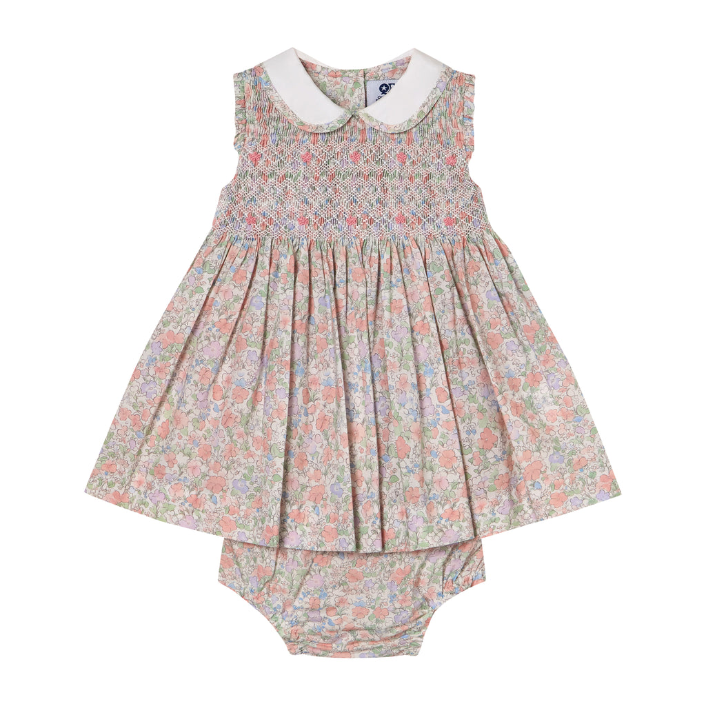 Question Everything Multi Pastel Floral Smocked Dress