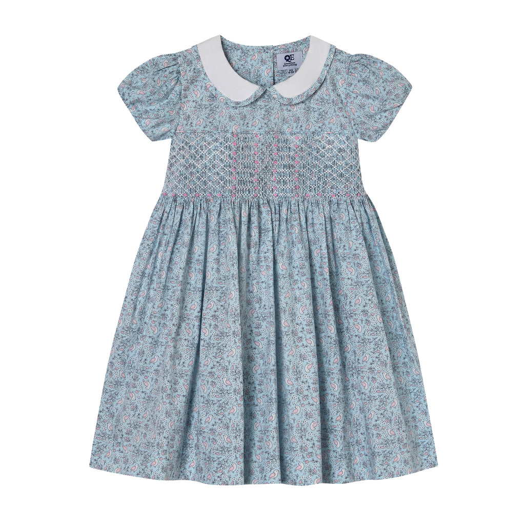 Question Everything Blue Floral Smocked Dress