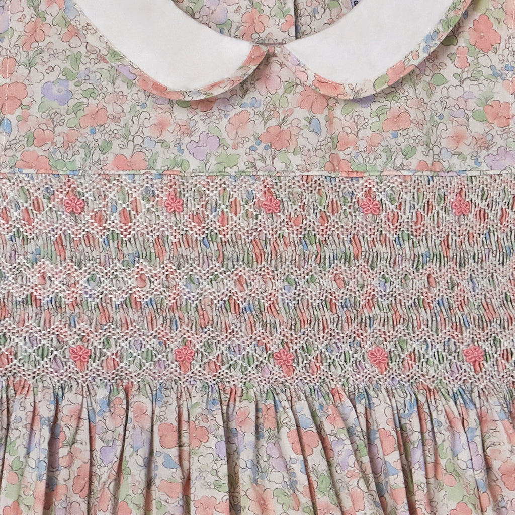Question Everything Multi Pastel Floral Smocked Dress