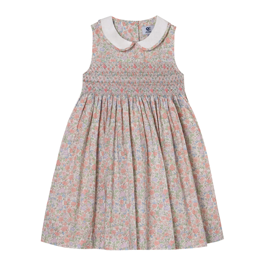 Question Everything Multi Pastel Floral Smocked Dress