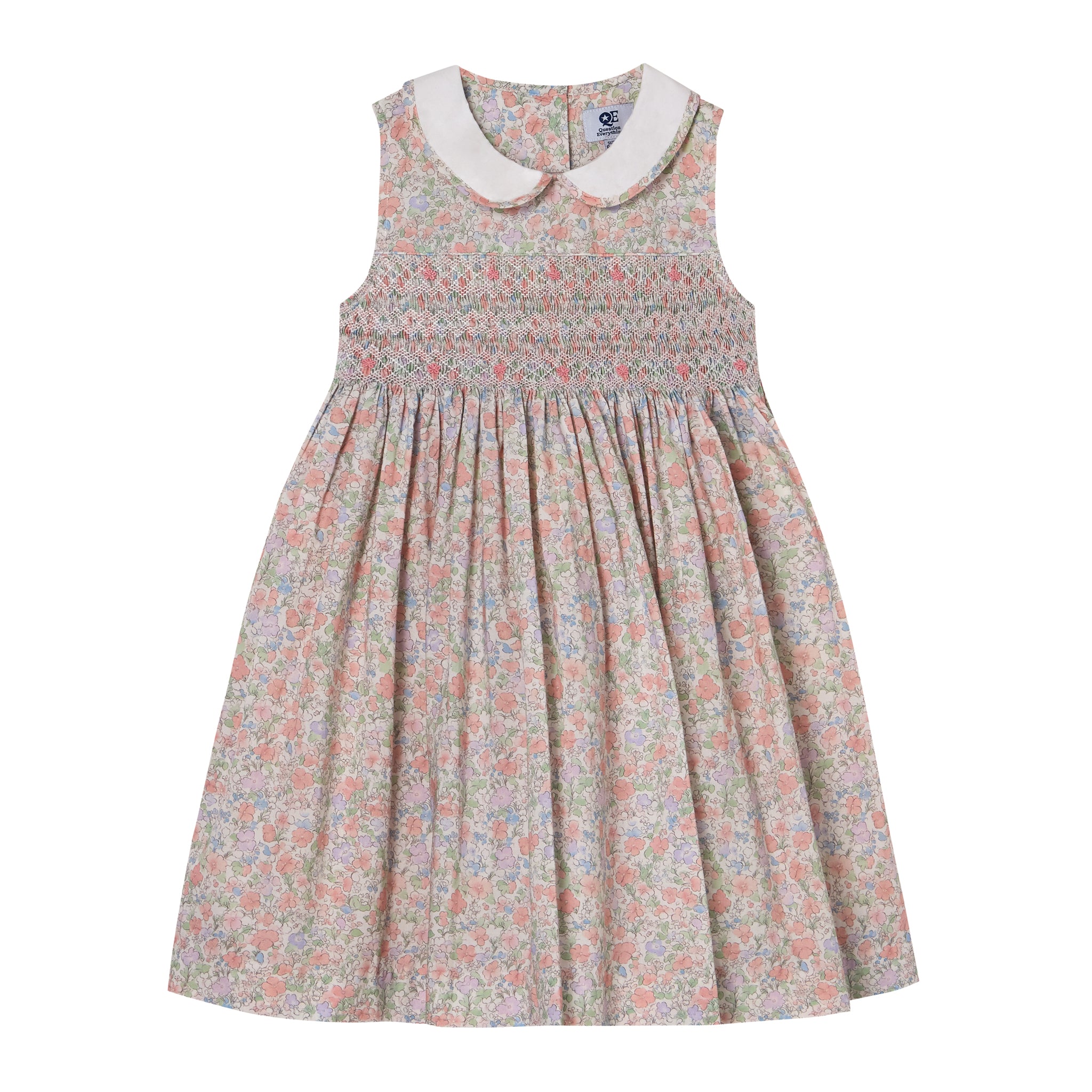 Question Everything Multi Pastel Floral Smocked Dress