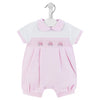 Dandelion Pink Little Tractor Smocked Romper
