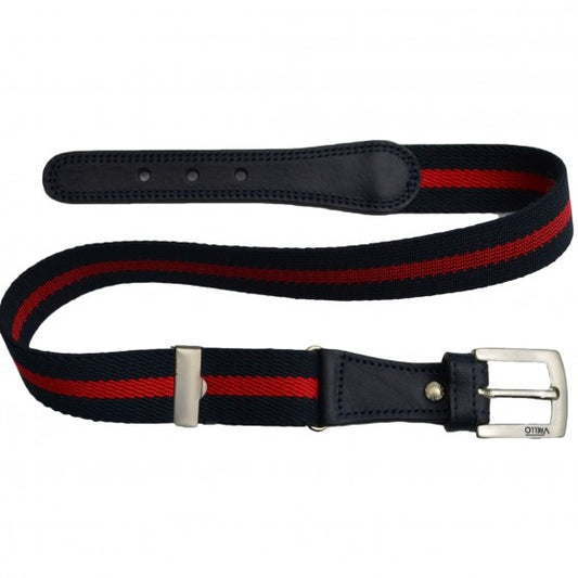 Elasticated Belts Navy &amp; Red