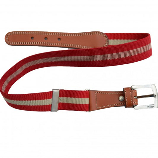 Elasticated Belts Red &amp; Stone 