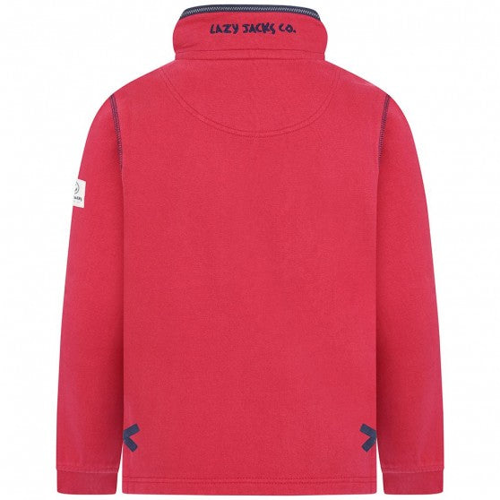 Lazy Jack Quarter Zip Sweatshirt Crimson